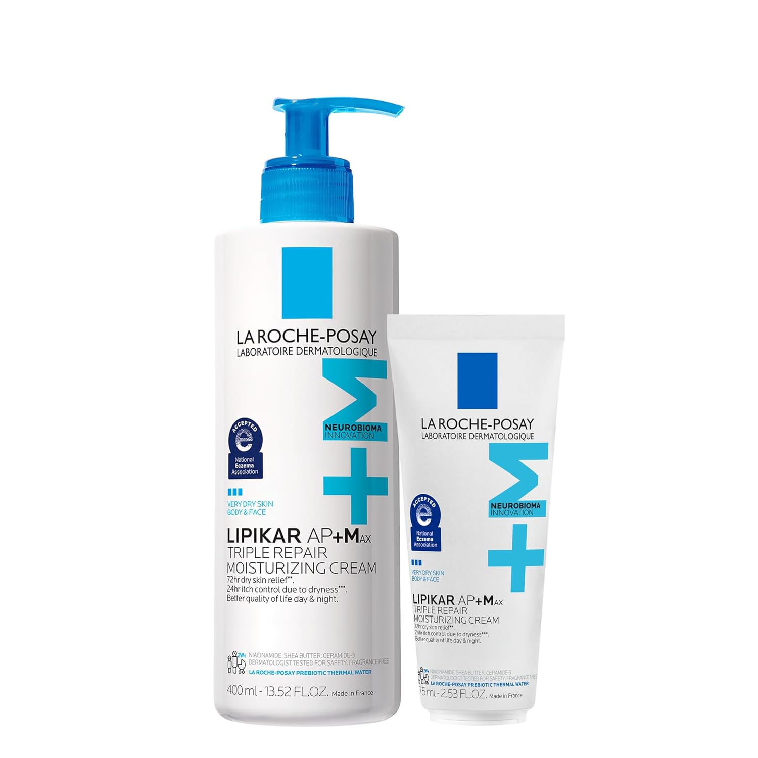 Detalle de La Roche-Posay Lipikar AP+MAX Triple Repair Body Cream: Deep Hydration for Extremely Dry Skin