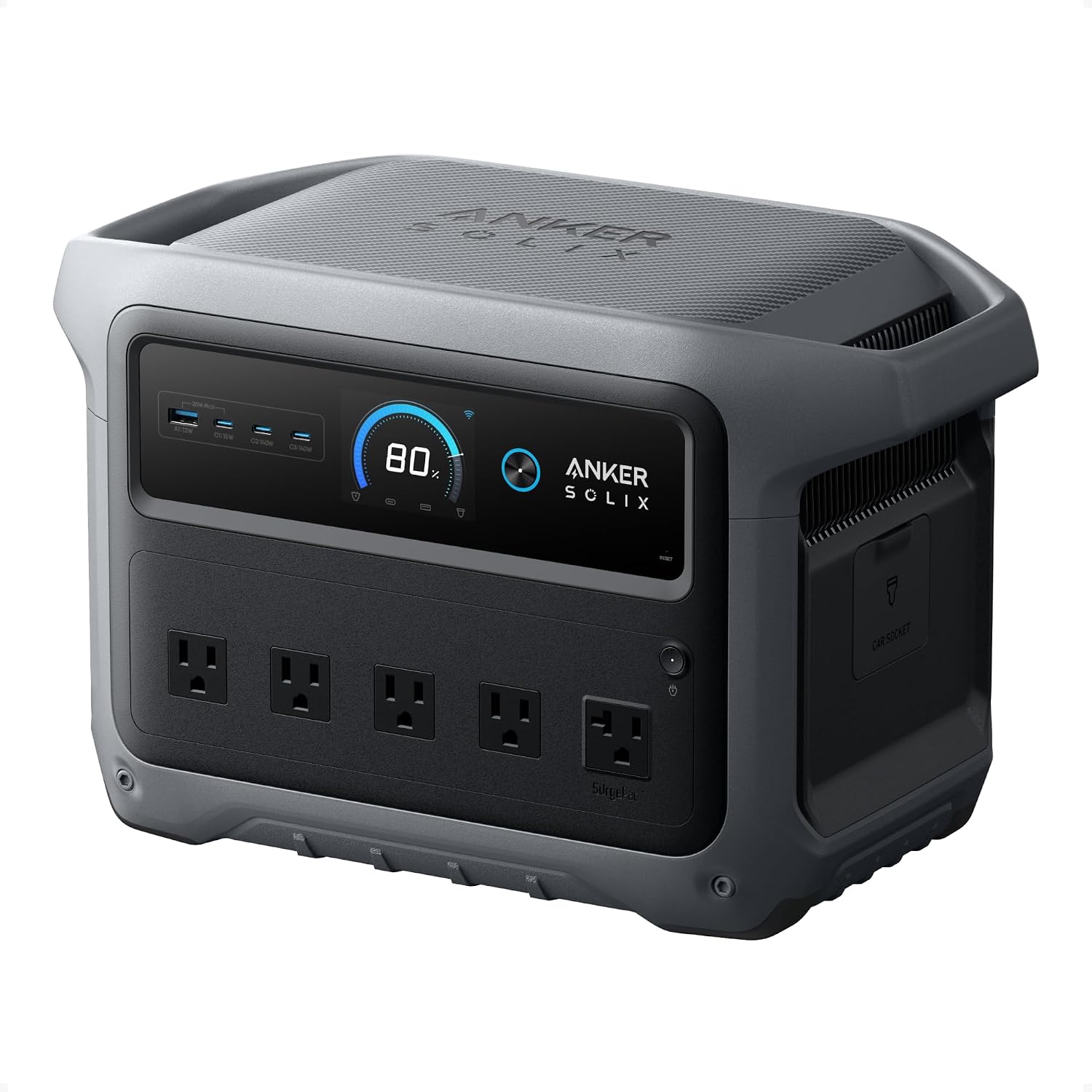 Detalle de Anker SOLIX C1000 Gen 2 (A1763) Portable Power Station, 1,024Wh, 2,000W