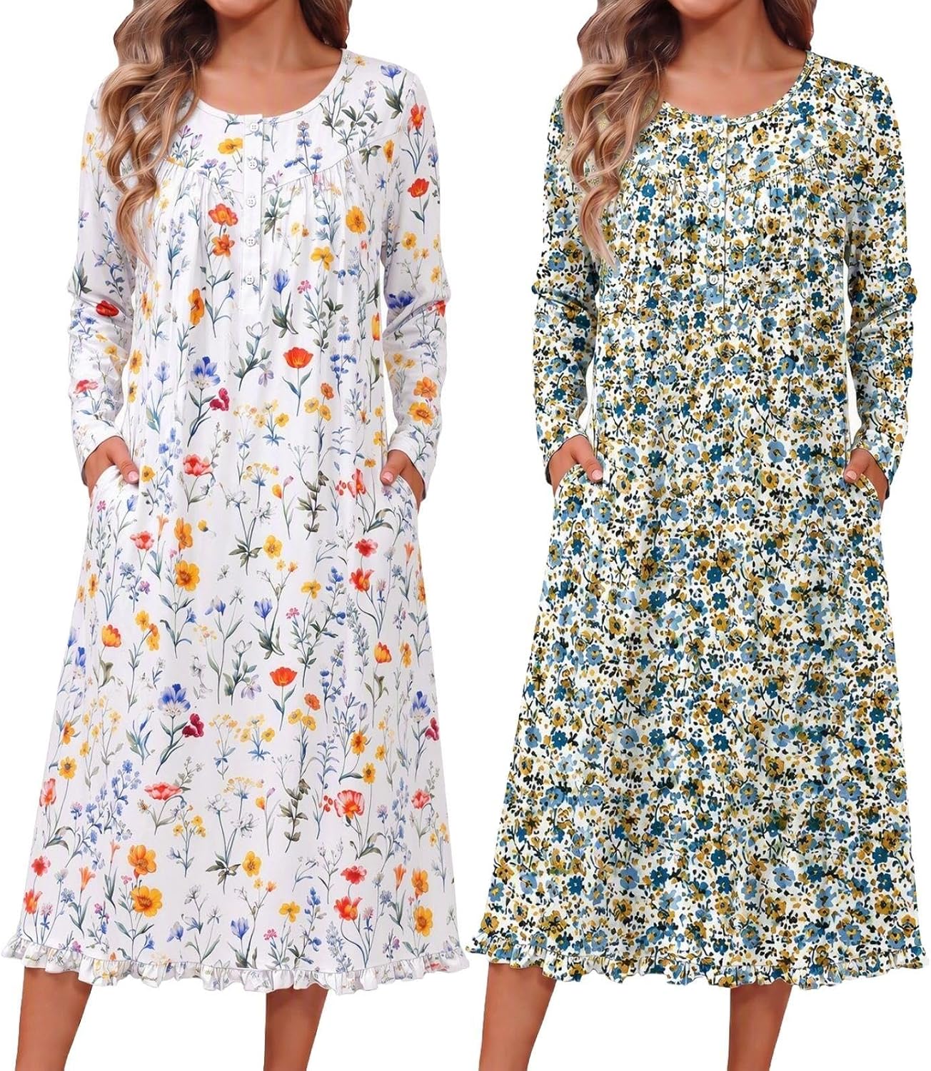 Thumbnail 6 de Ekouaer Women's Nightgown 2-Pack