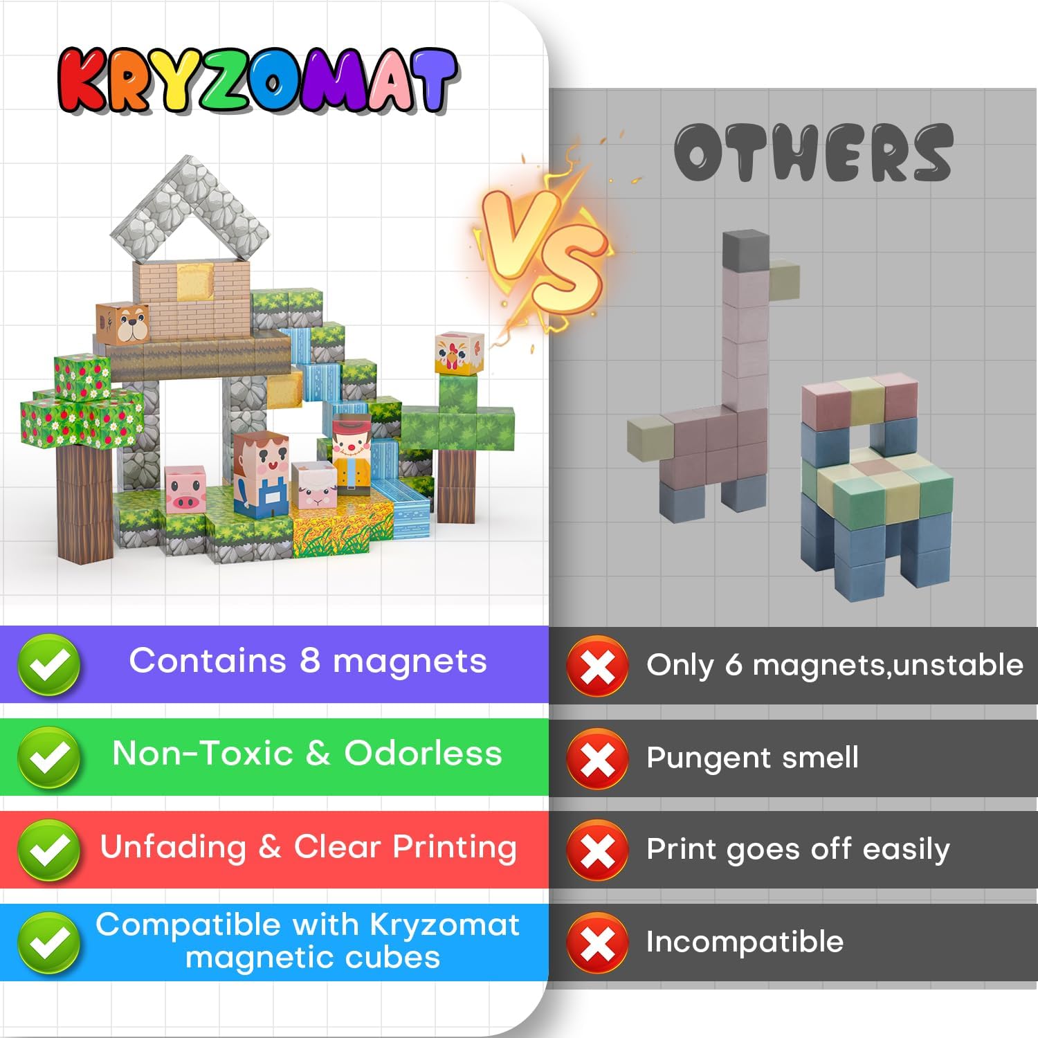 Thumbnail 5 de Kryzomat Magnetische Bausteine 100PCS