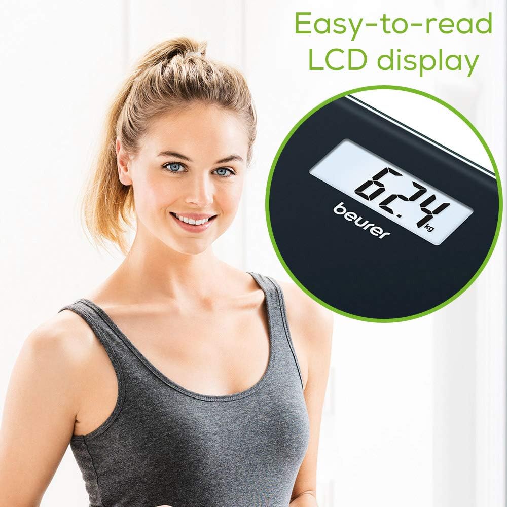 Thumbnail 1 de Beurer GS10 Digital Glass Bathroom Scale with Large LCD Display (Black)
