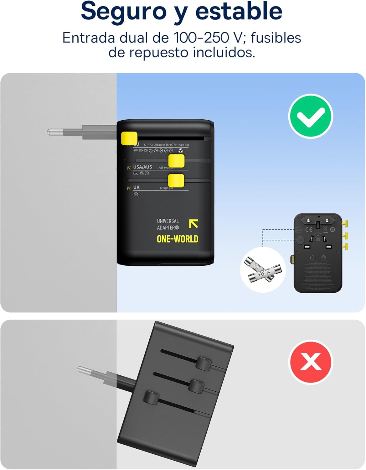 Thumbnail 6 de Baseus Enercore 70W Adaptador Universal de Corriente 🌍