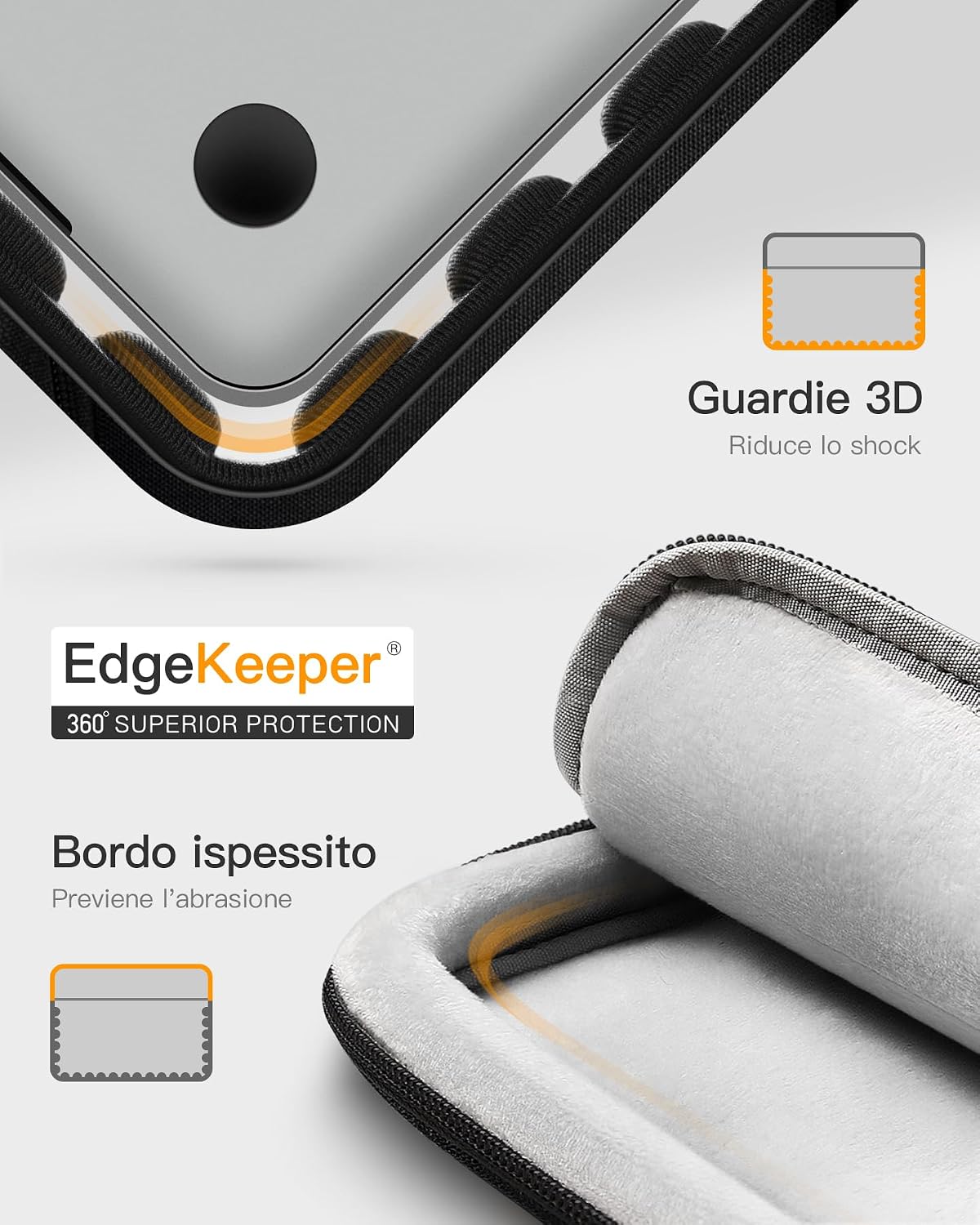 Thumbnail 2 de Inateck Custodia per Laptop con protezione 360° e tasca accessori, compatibile fino a 15,3