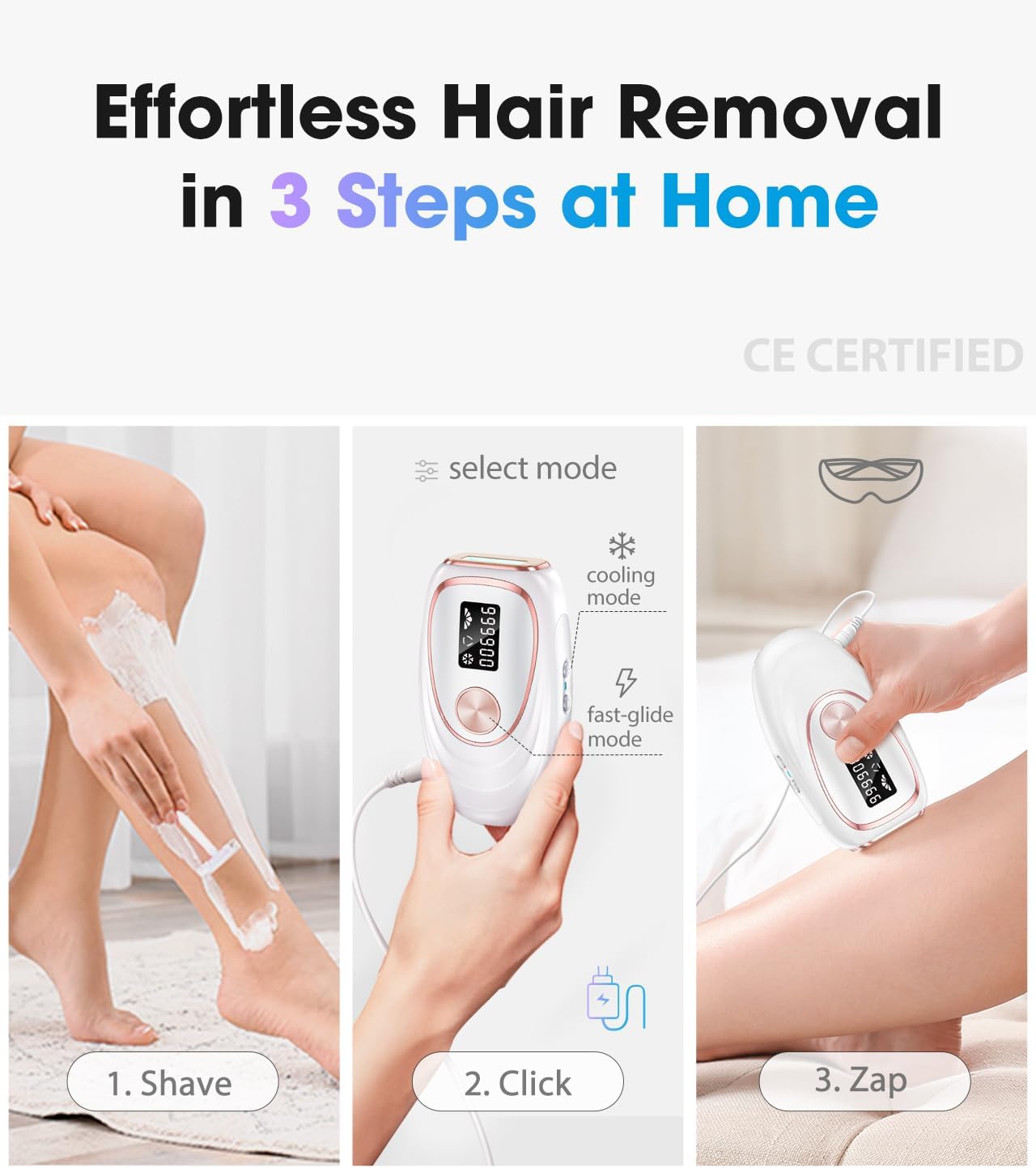 Thumbnail 5 de Haarlosy IPL Laser Hair Removal Device with Ice Cooling (999,900 flashes) for Face, Bikini Line & All Body