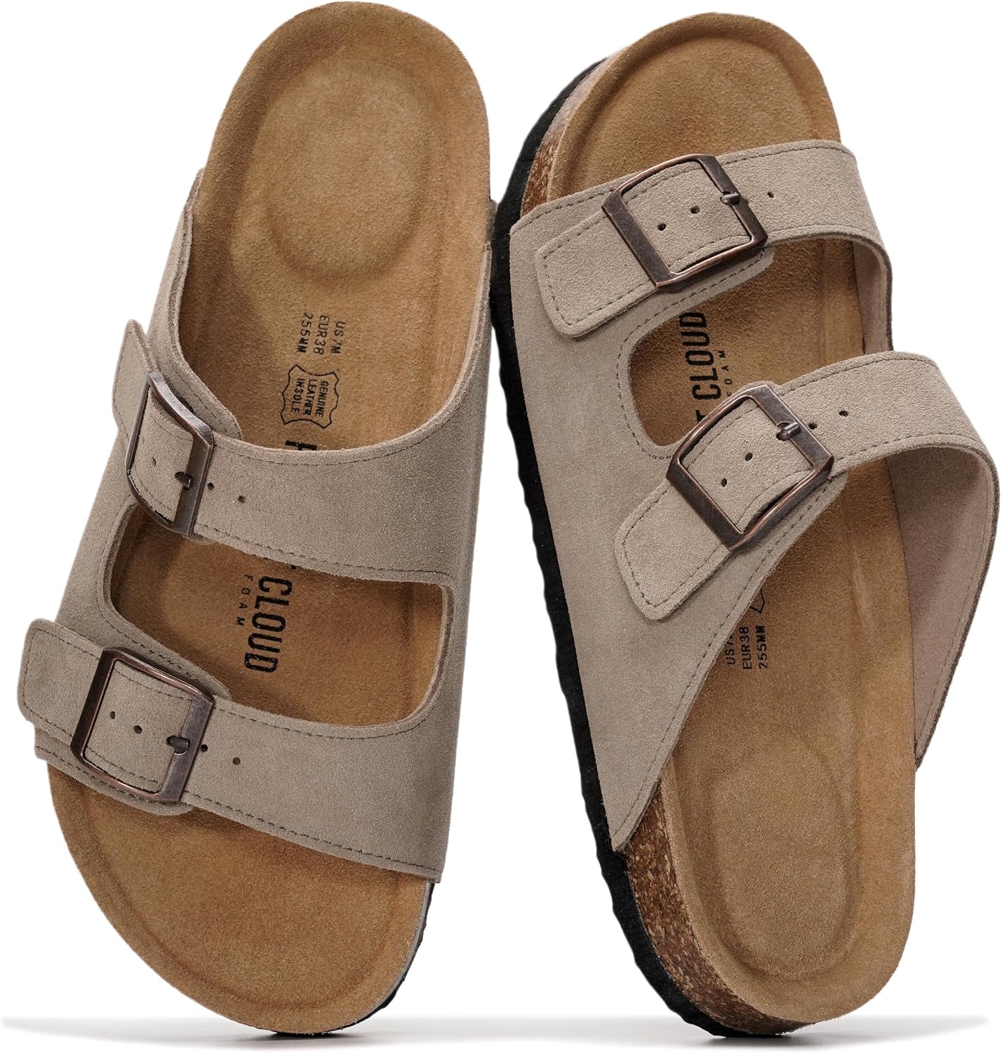 Detalle de Project Cloud Venita: Leather Flat Sandals for Women