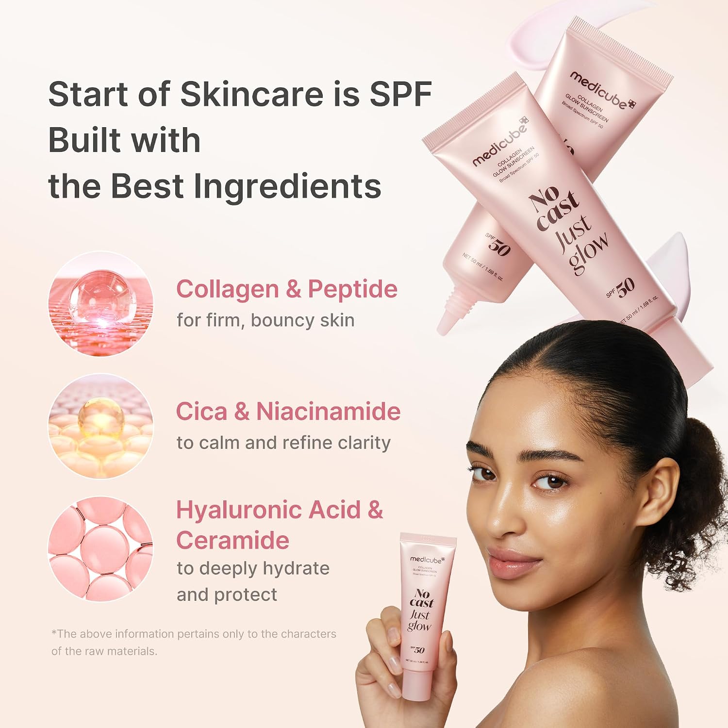 Thumbnail 2 de medicube Sunscreen No Cast Just Glow Collagen – protezione SPF50 con idratazione e glow