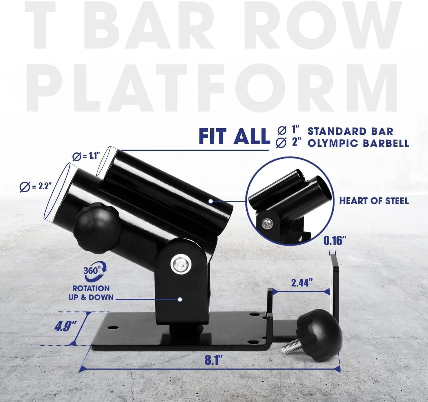 Detalle 2 de Yes4All T Bar Row landmine 400 kg swivel