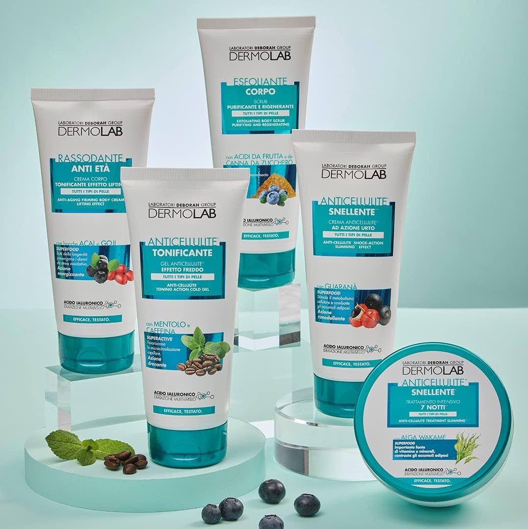 Detalle de Dermolab Crema Corpo Anticellulite Snellente - Azione Urto con Centella e Guaranà, 200 ml