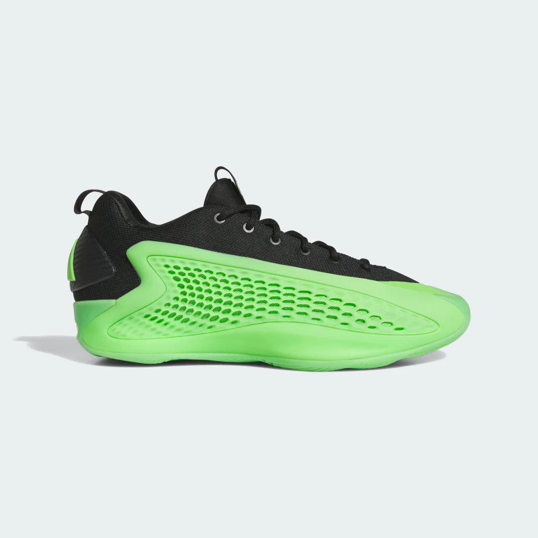 Detalle de Zapatilla Anthony Edwards 1 Low Basketball de Adidas — color Verde