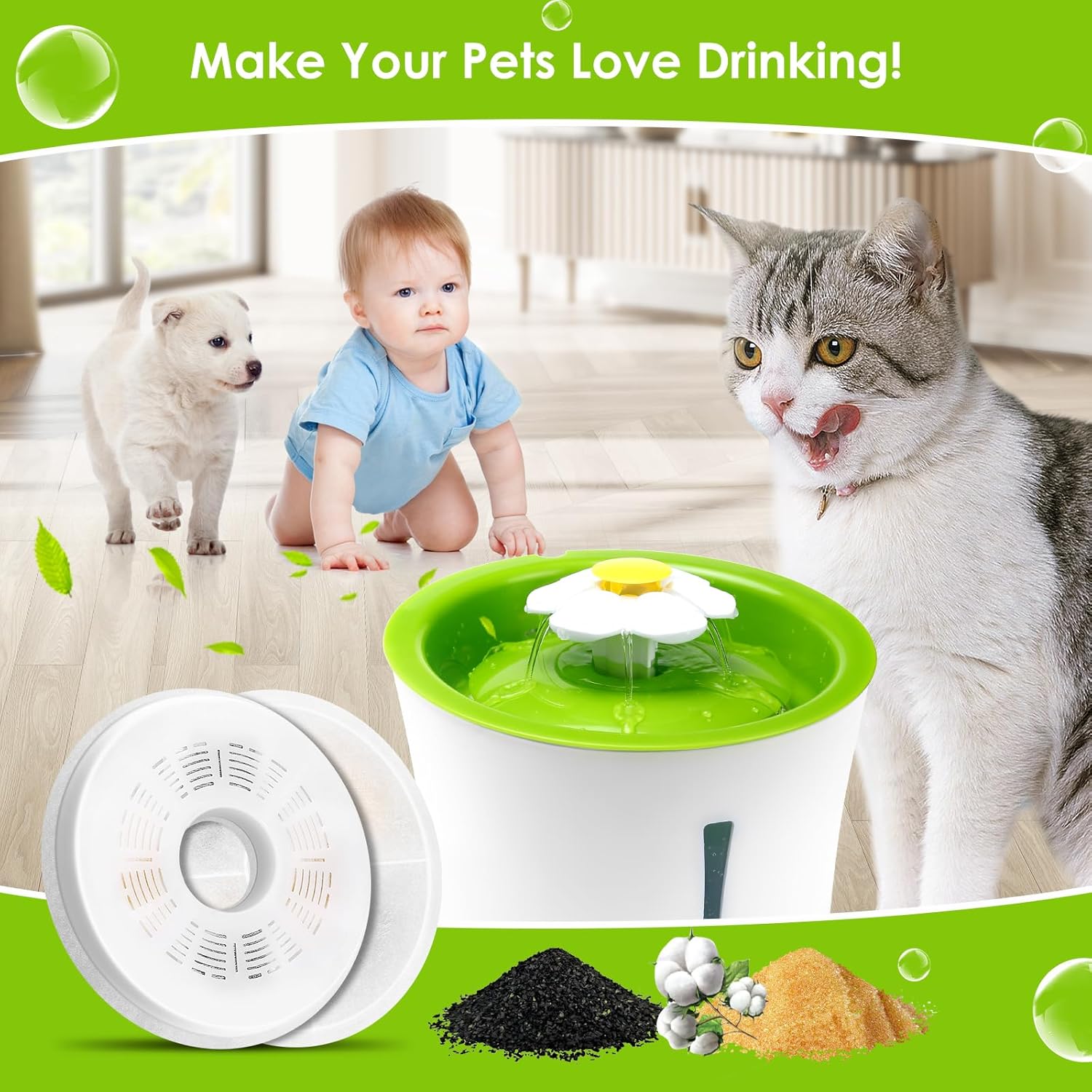 Thumbnail 6 de Mukkela Triple Action Cat Water Filters 6 pack