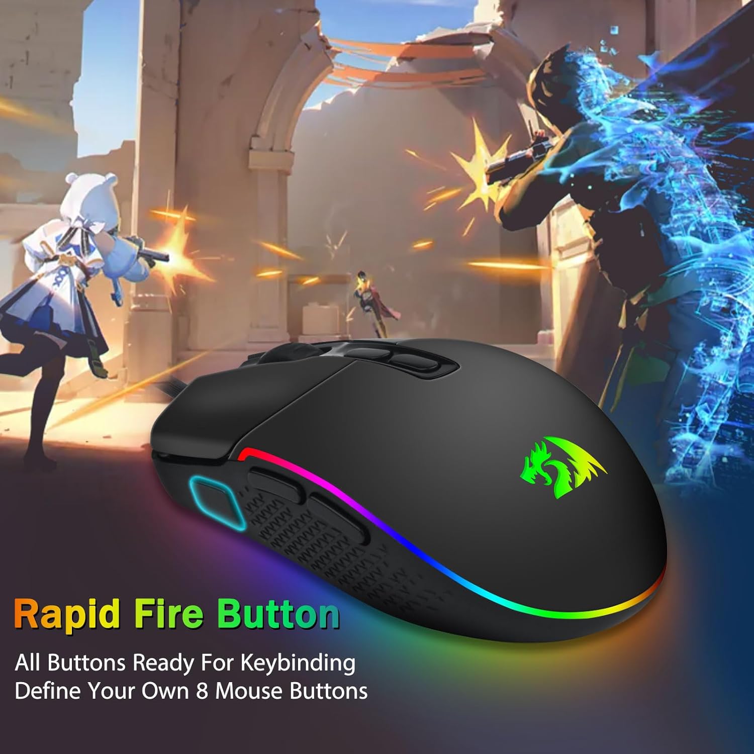Thumbnail 4 de Redragon M719 Antonium RGB Gaming Mouse