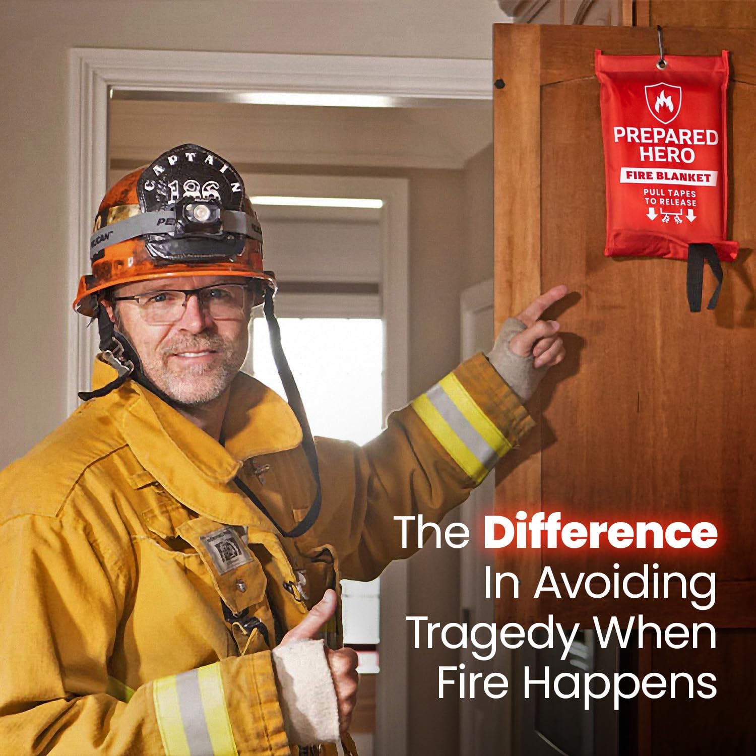 Thumbnail 1 de Prepared Hero Emergency Fire Blanket 40” x 40”