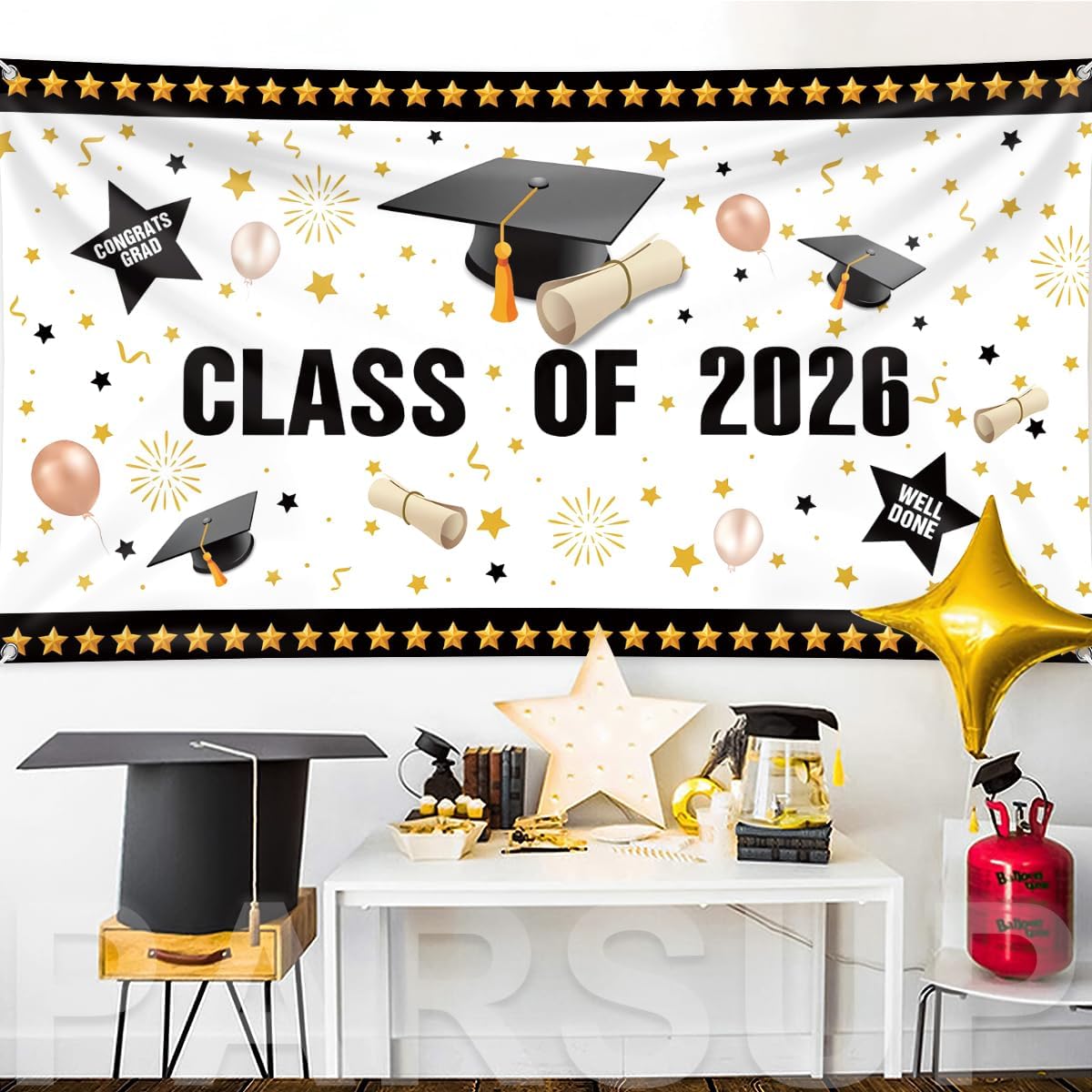 Thumbnail 6 de Graduation Decorations 2026 Banner for Class of 2026 – Large 200 × 110 cm Fabric Backdrop