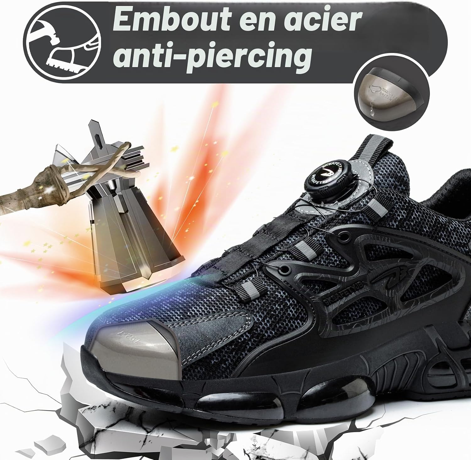 Thumbnail 4 de Gugifcto veiligheidssneakers met stalen neus, ademend en antislip, EU 36-46