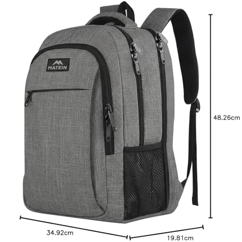 Detalle de MATEIN Sac à Dos pour Ordinateur Portable 15,6 Pouces – Fonctionnel et Antivol