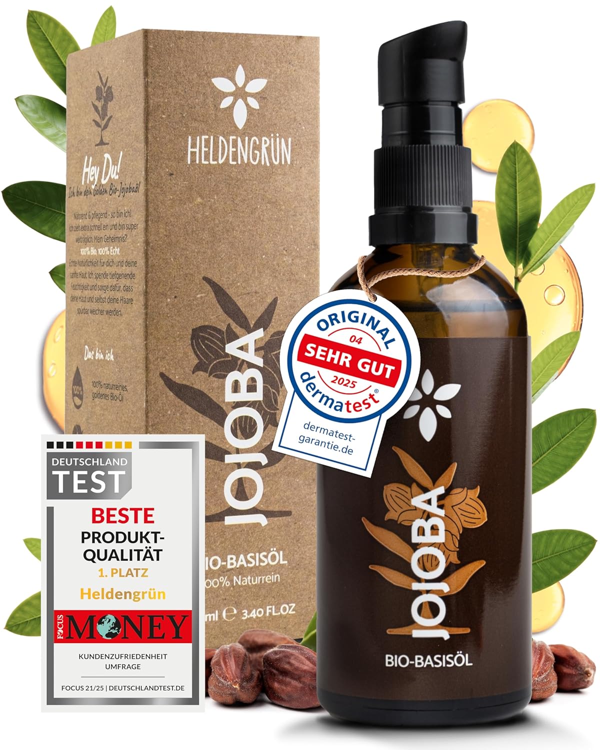 Detalle de Heldengrün BIO Jojobaöl 100 ml