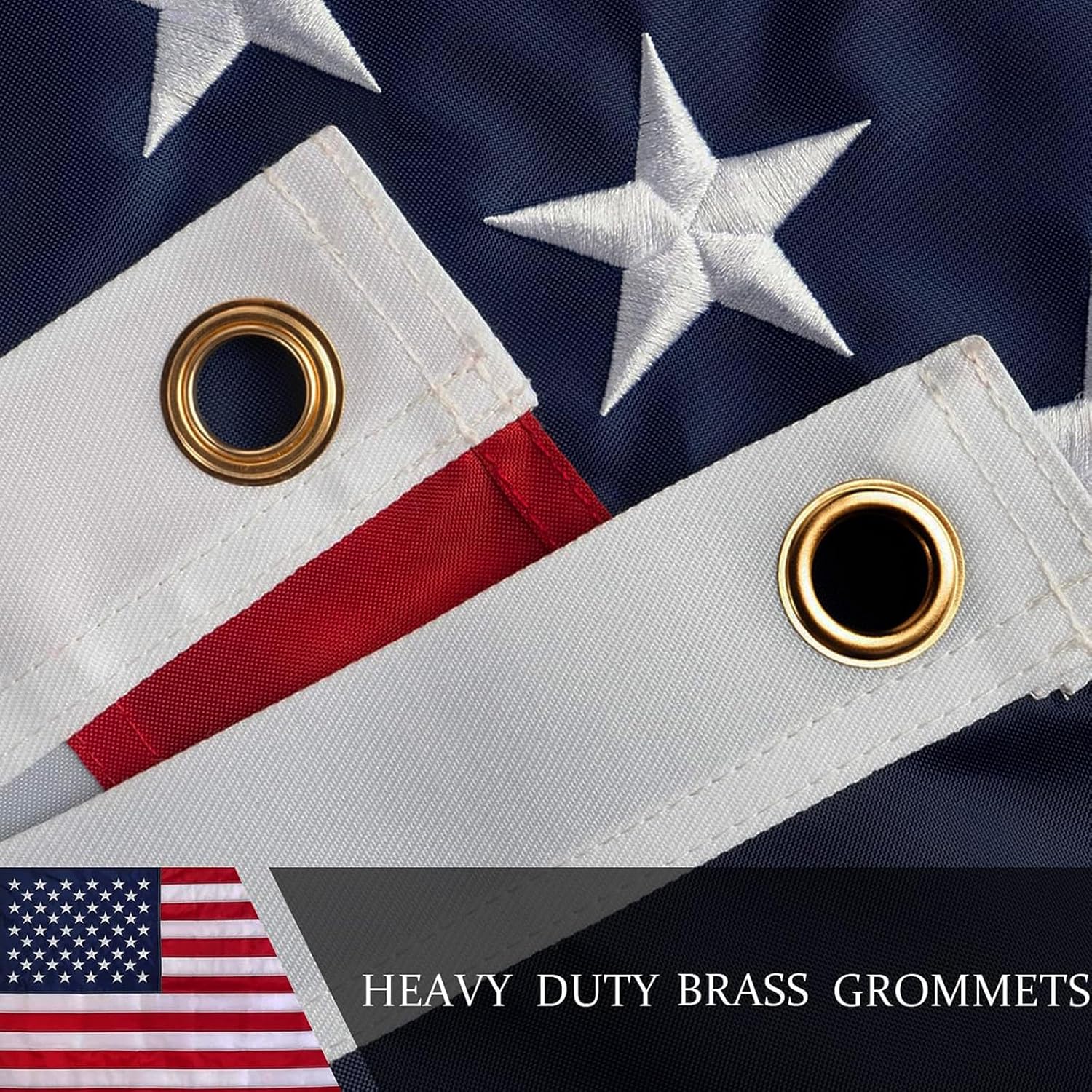 Thumbnail 1 de JPorton Ny-3X5-USA American Flag, 3x5 ft Nylon with Embroidered Stars