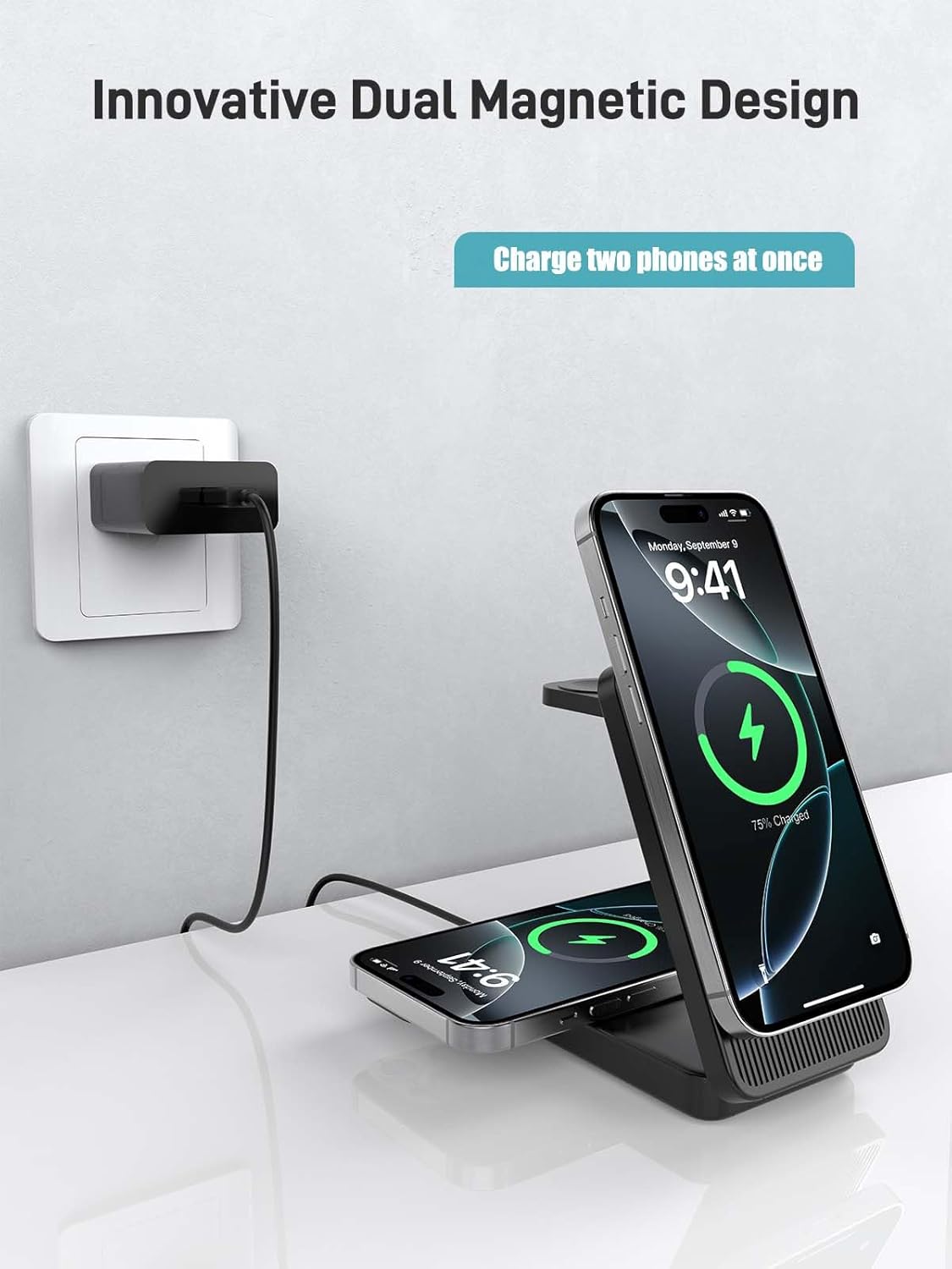 Thumbnail 2 de Dual Mag Safe Charger Stand for iPhone 17 Pro Max and More