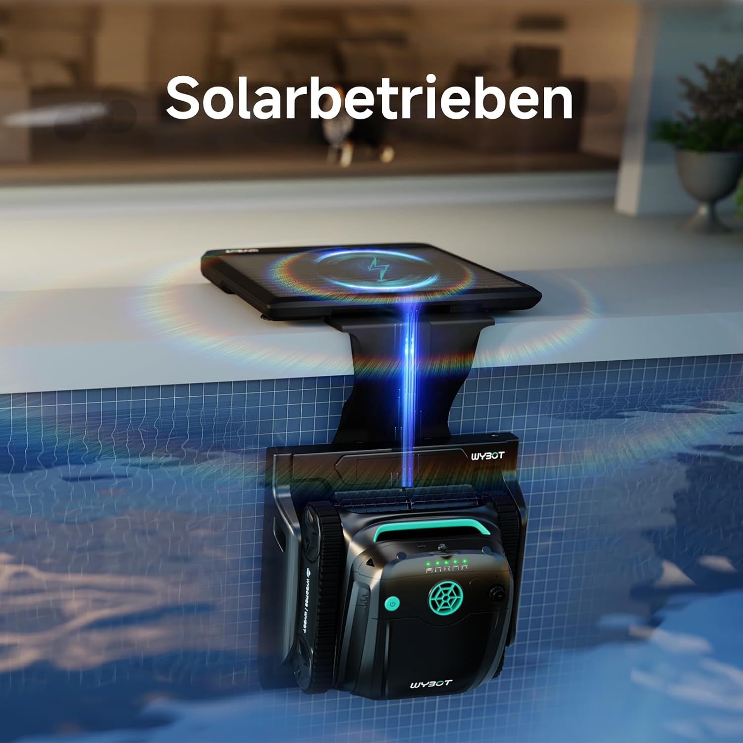 Thumbnail 1 de WYBOT S2 Solar Vision: pulitore per piscina robot con stazione di ricarica solare e AI