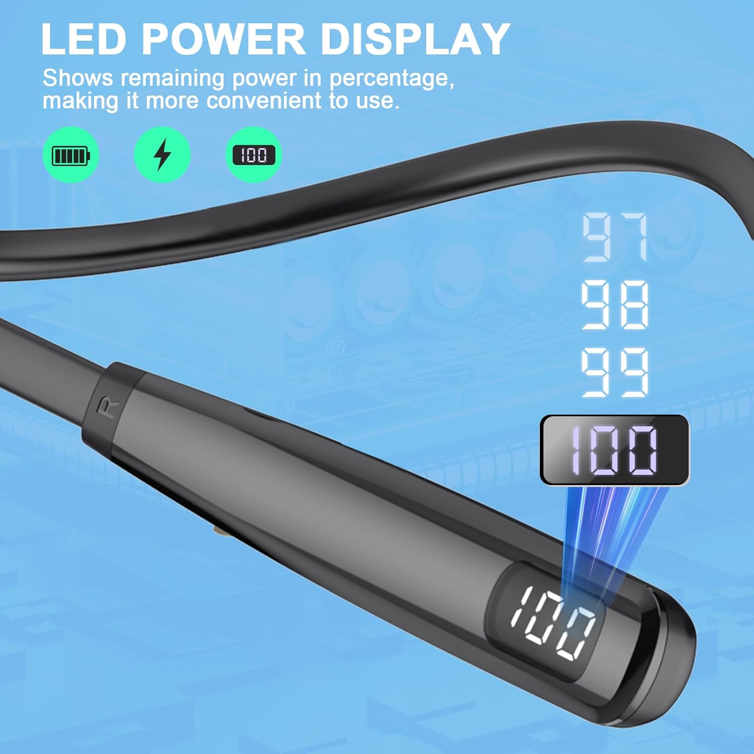 Thumbnail 4 de Nsyee Bluetooth 5.4 Neckband Earphones 80h