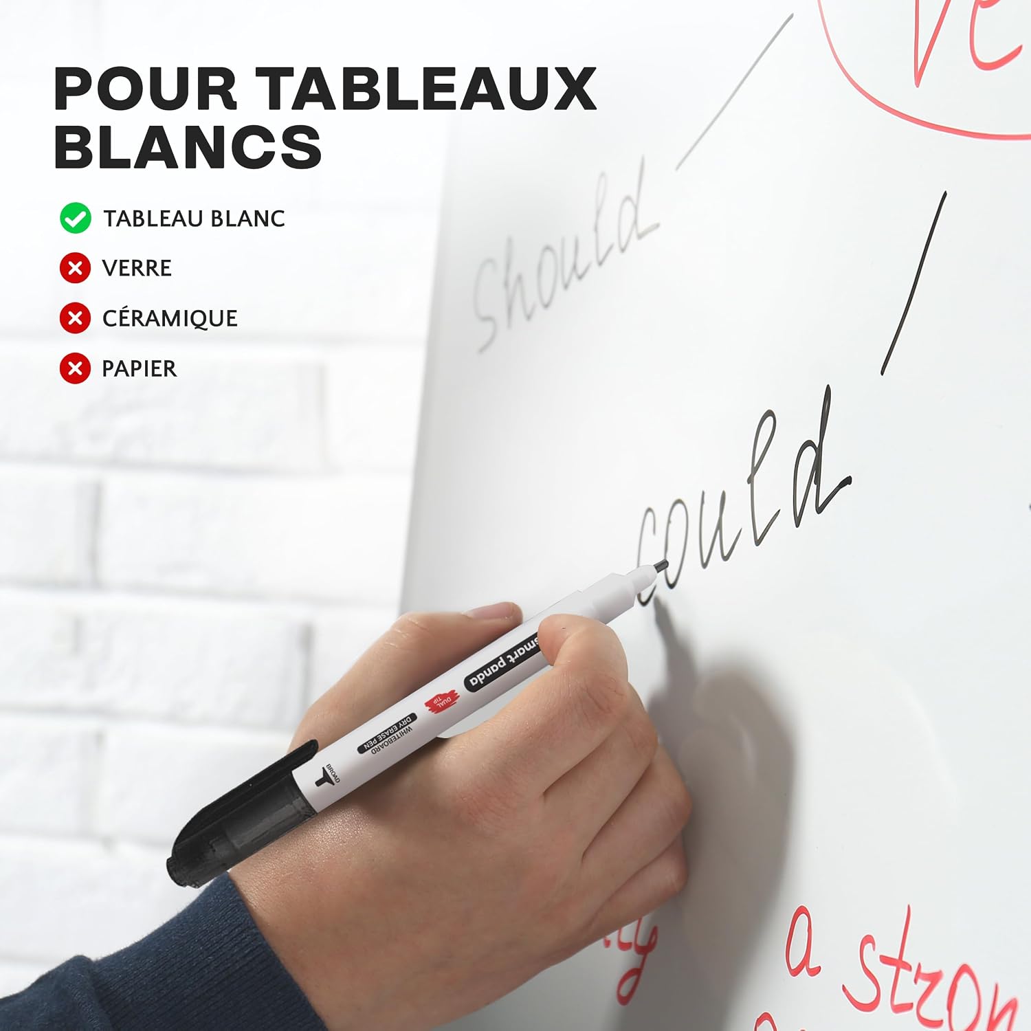 Detalle 1 de Smart Panda Feutres tableau blanc 12 couleurs