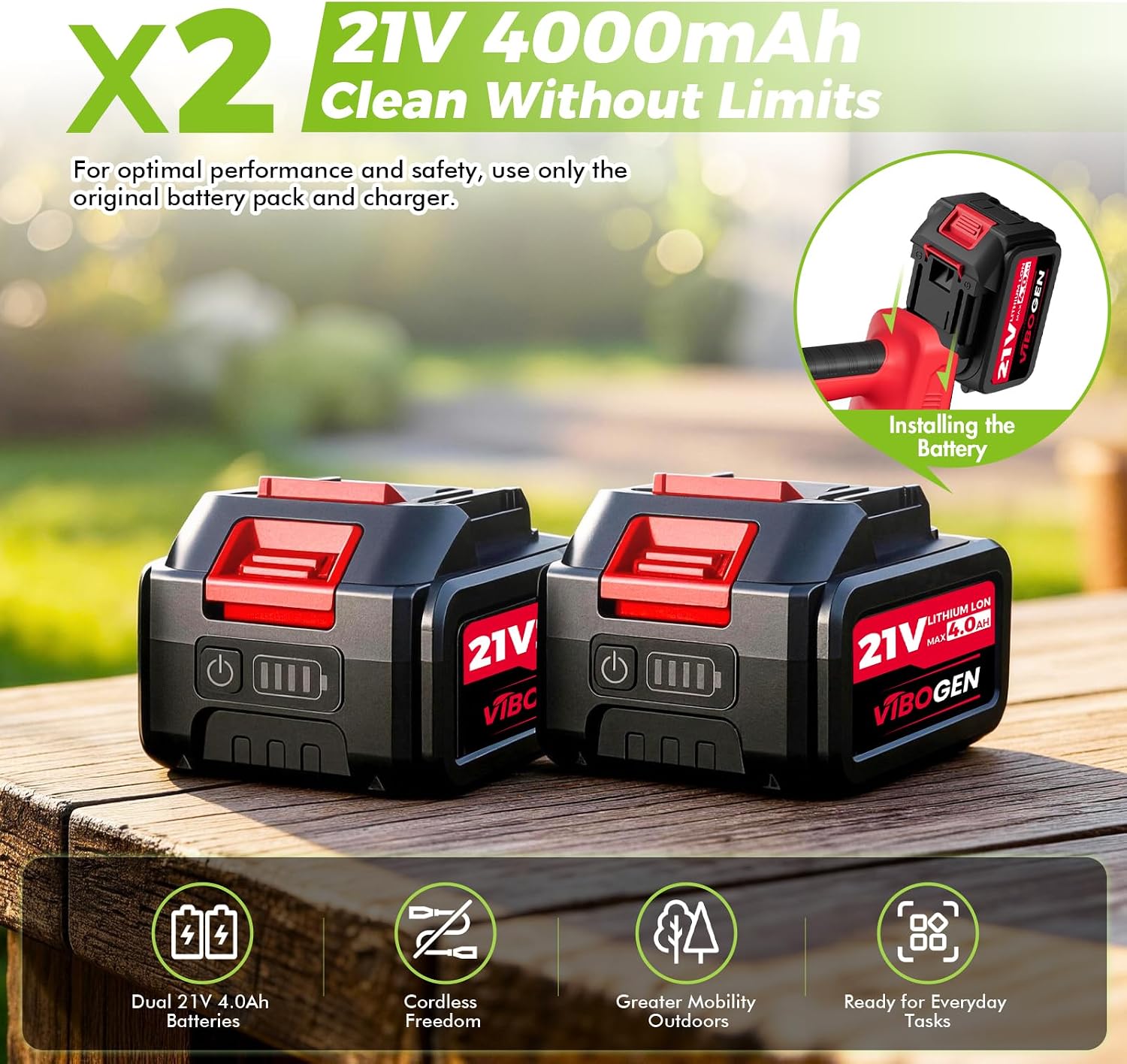 Detalle de Cordless Leaf Blower, 420 CFM