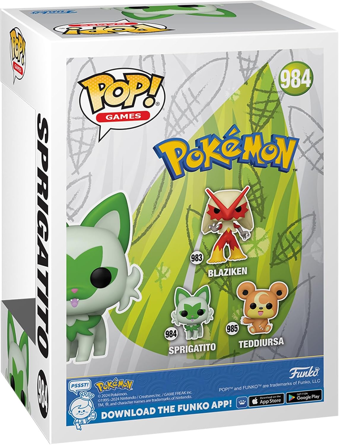 Thumbnail 2 de Funko POP! Games Pokémon Sprigatito in vinile: figura da collezione da circa 9,5 cm