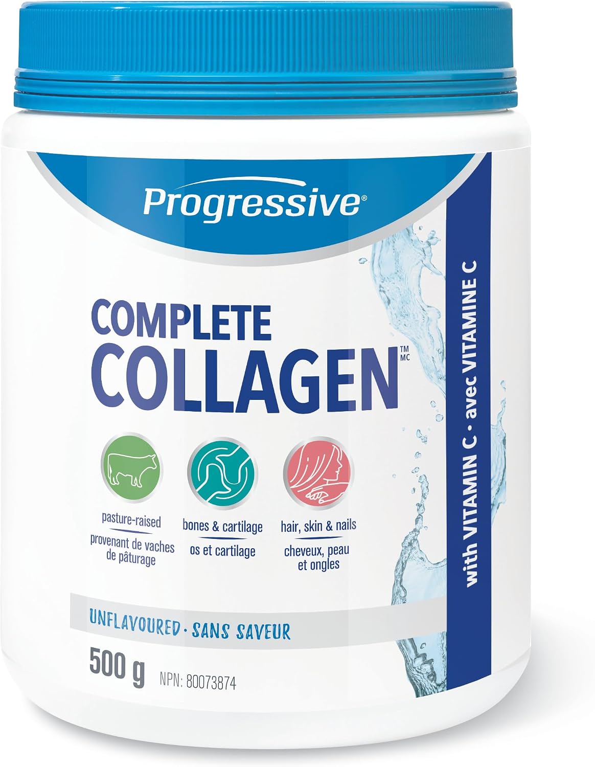 Detalle de Progressive 837229007622 Complete Collagen Powder, Unflavoured, 500 g