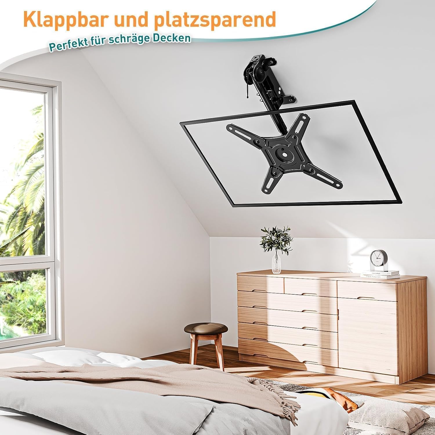 Thumbnail 1 de ELIVED Monitor TV Deckenhalterung Klappbar 14–42 Zoll