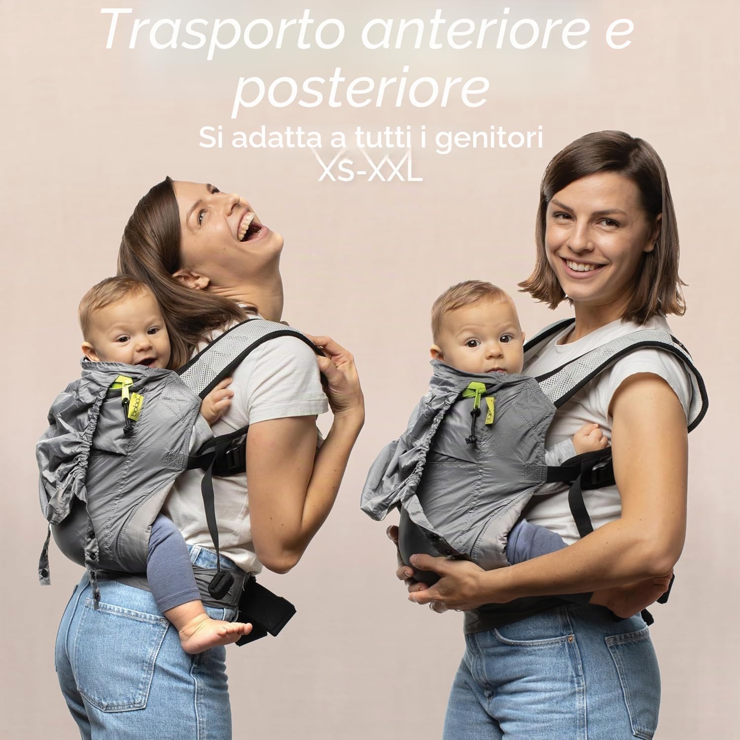 Thumbnail 2 de Boba Air Grey – Marsupio porta bebè ergonomico, ultra leggero per neonati 6,8–20 kg