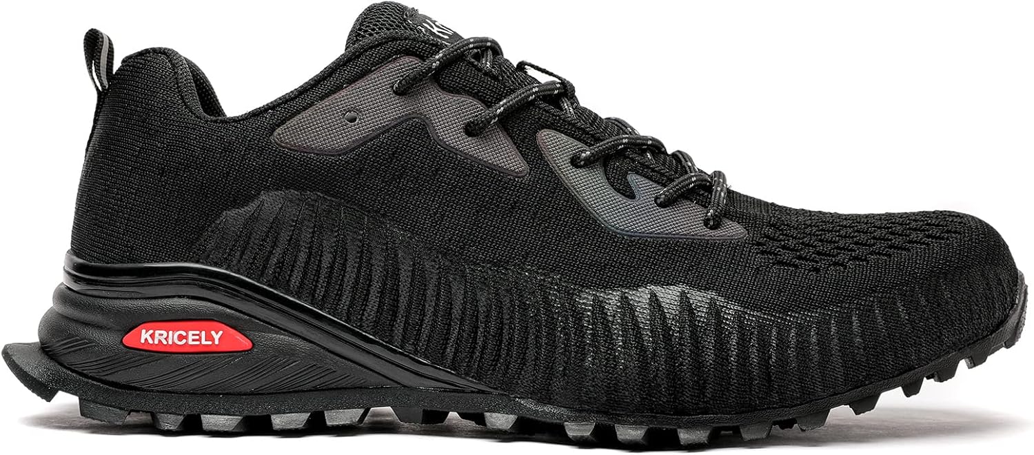 Detalle de Kricely Men's Trail Running Shoes: Lightweight Breathable Footwear for Outdoor Adventures