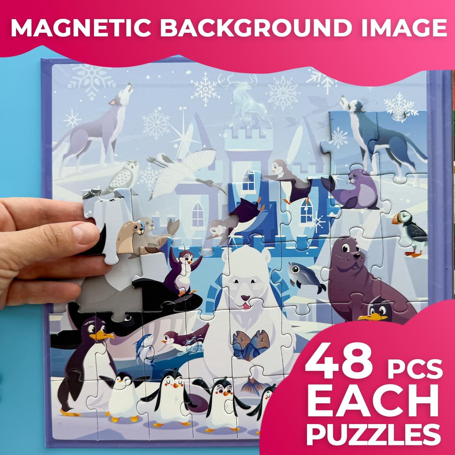 Thumbnail 2 de QUOKKA Magnetspiel ab 3–4 Jahre: 48‑teilige Magnetpuzzle für Reisen