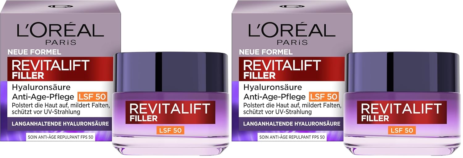 Thumbnail 6 de L’Oréal Paris Revitalift Filler [+Hyaluronsäure] Anti Age Tagescreme mit LSF 50, 50 ml – Für Frauen