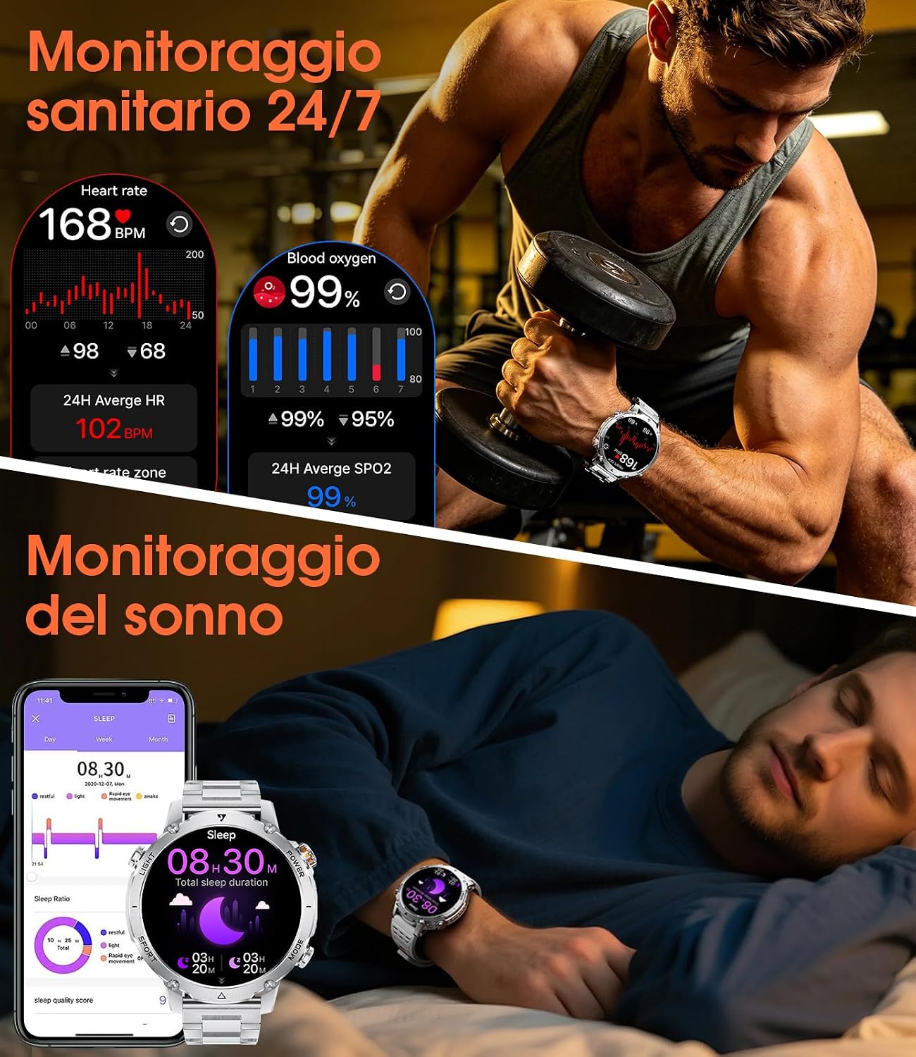 Thumbnail 6 de SUNKTA Smartwatch Uomo: autonomia, stile e funzionalità al servizio della salute