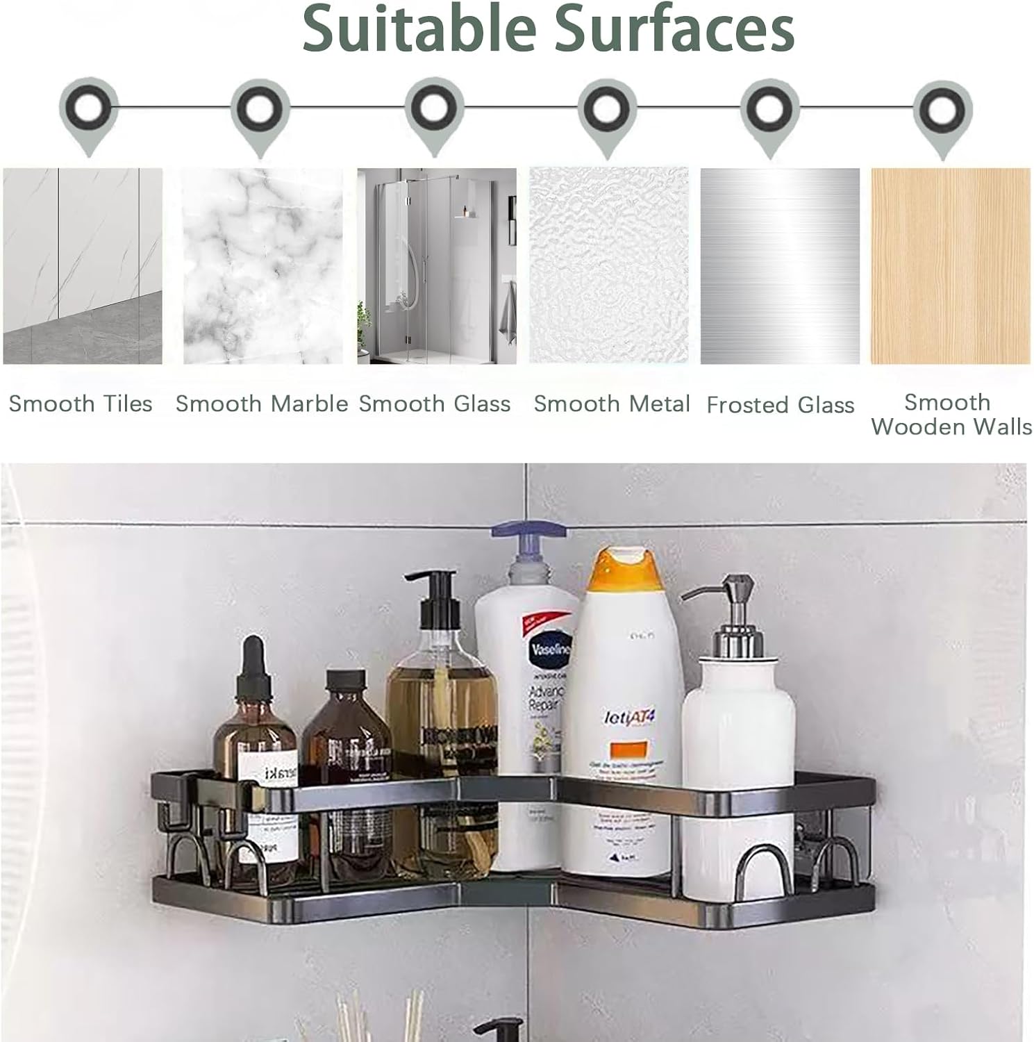 Thumbnail 5 de IOUGDSEC Stainless Steel Shower Caddy