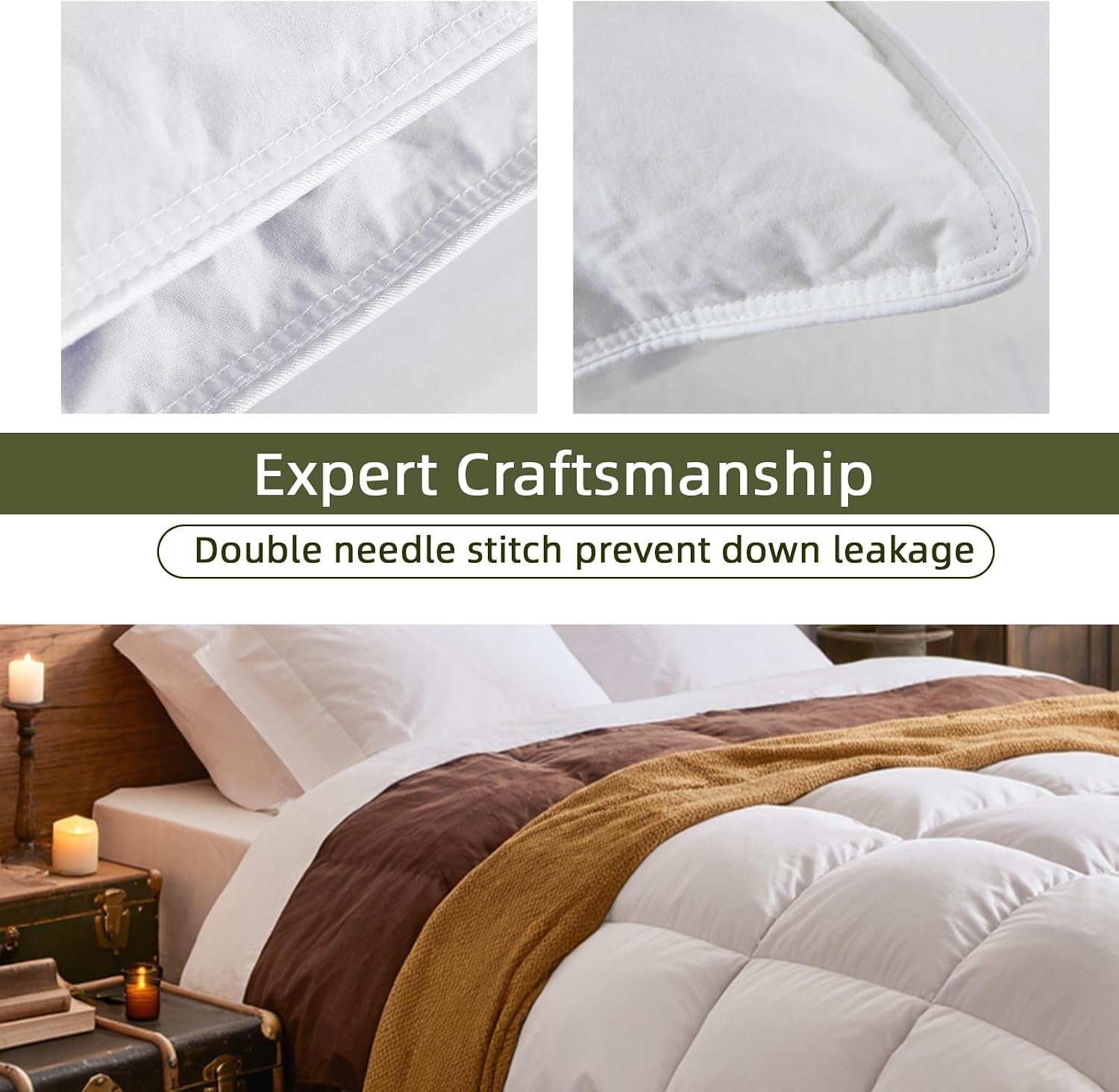 Detalle 2 de D & G The Duck and Goose Co 10.5 Tog King Size Down & Feather Duvet (100% cotton cover)