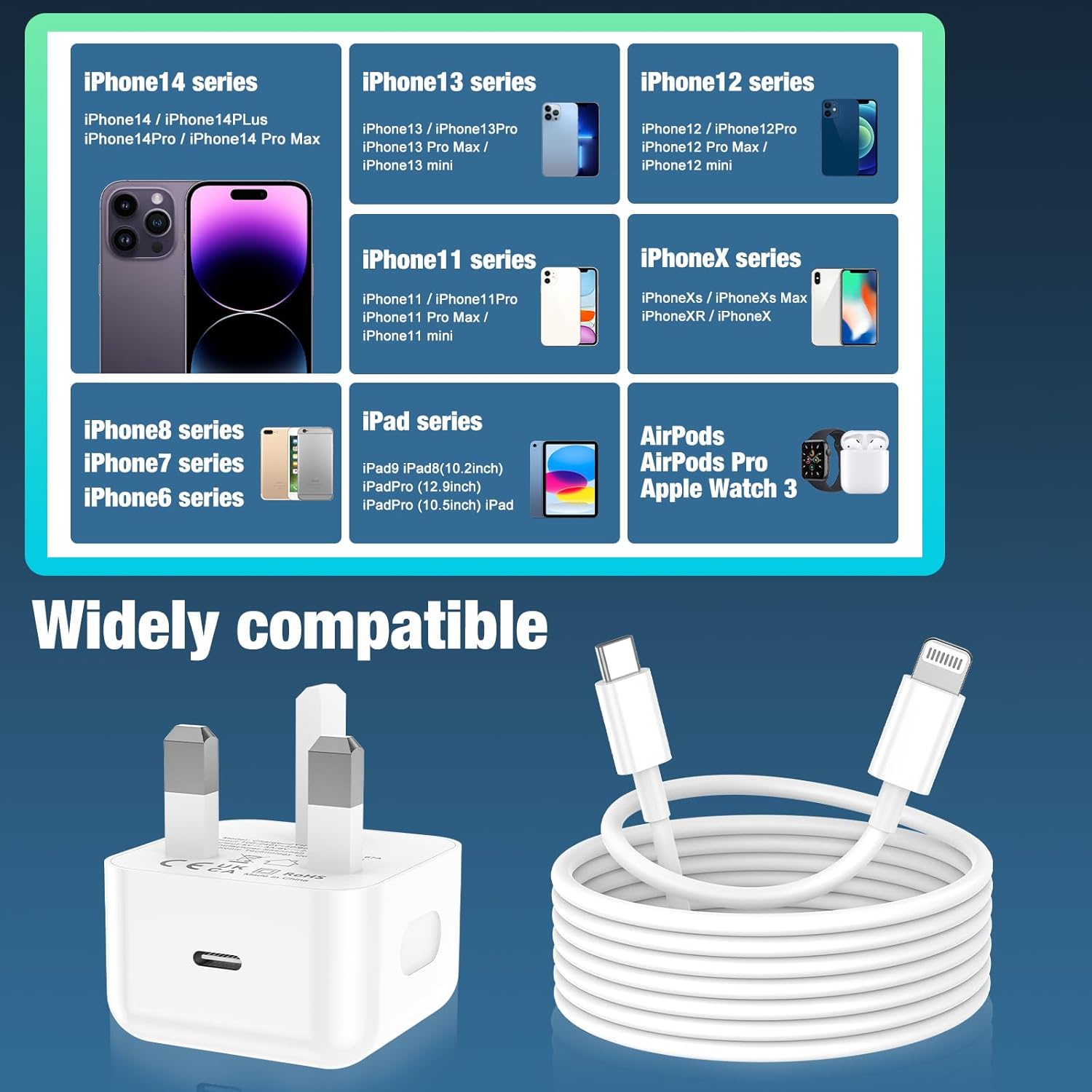 Thumbnail 6 de KTDRJN PD 20W Fast Charger 2-pack for iPhone 📱