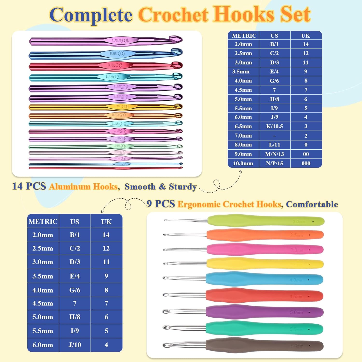 Thumbnail 4 de Aeelike 85PCS Crochet Kit 20x25g yarn