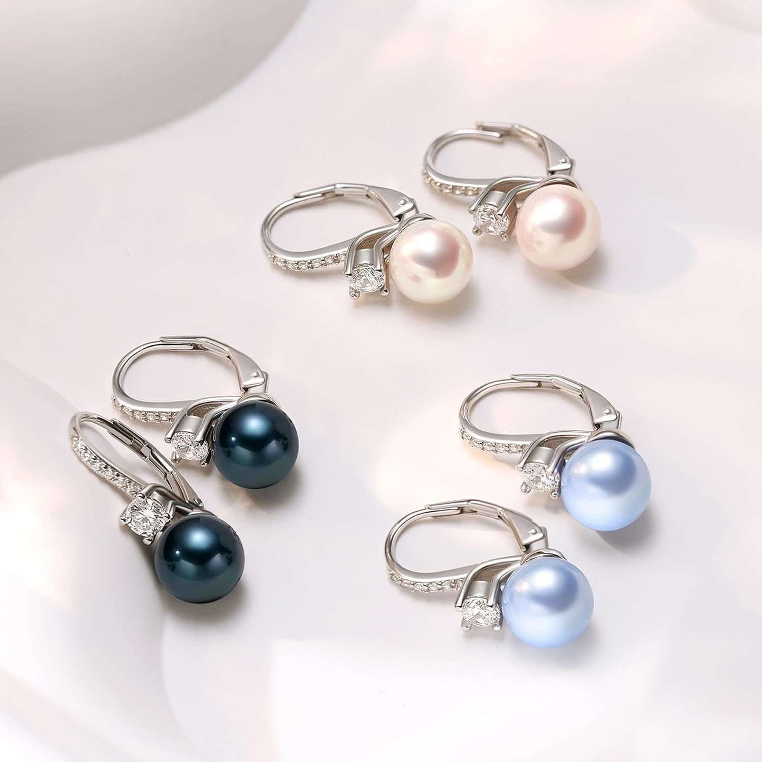 Detalle 2 de BAMIKI Pearl Drop Earrings 8mm Pearls