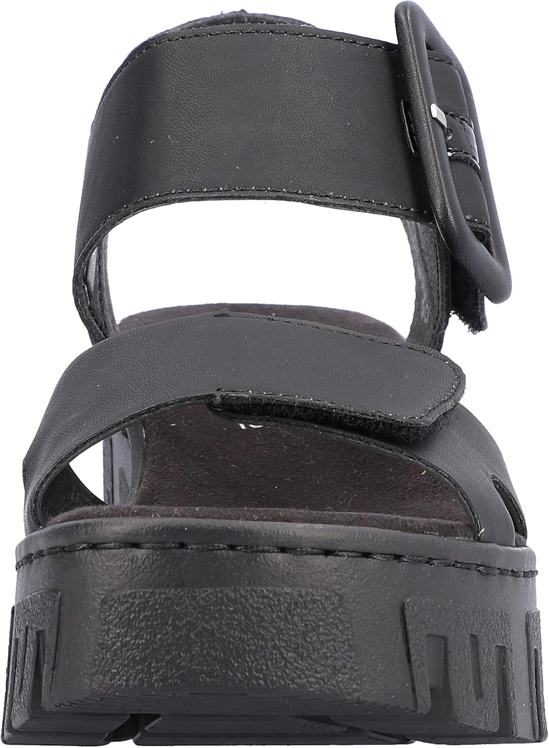 Detalle 2 de Rieker Damen 68050 Sandale – Bequeme Keilabsatz-Sandale aus Synthetik (Mittlere Weite)