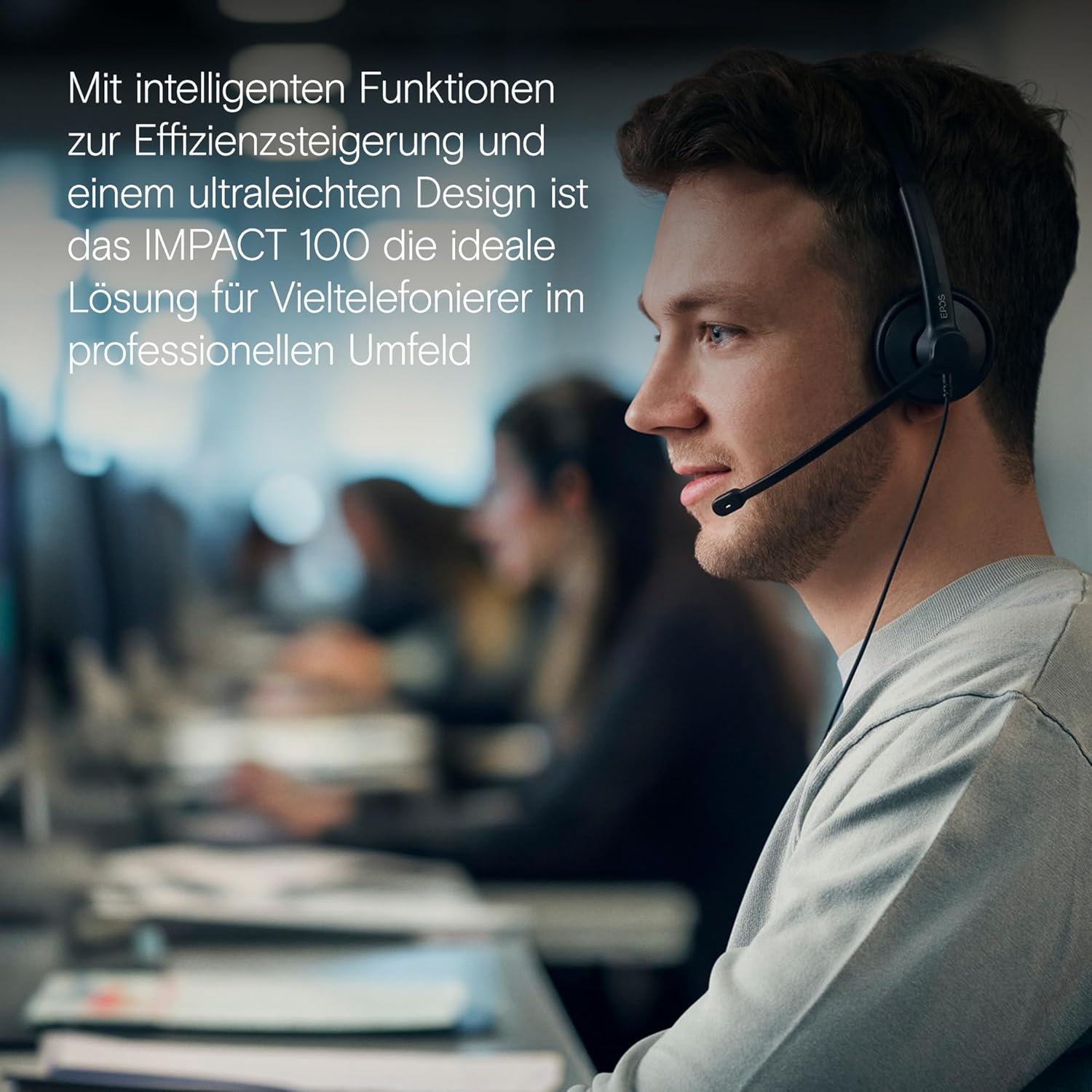 Thumbnail 6 de EPOS Impact 100 MS Mono-Headset mit Mikrofon – Microsoft Teams zertifiziert, USB‑C & USB‑A, Schwarz