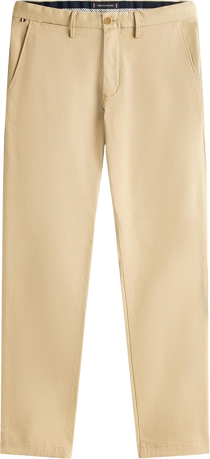 Detalle de Tommy Hilfiger Pantalon Homme Core Bleecker 1985 – Chino en coton Pima et élasthanne