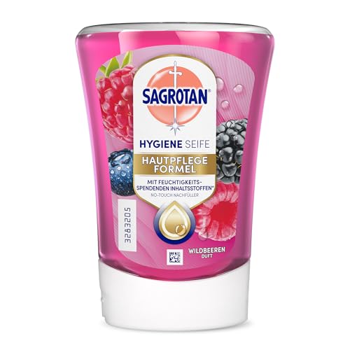 Detalle de Sagrotan No-Touch Nachfüller Wildbeeren – 5 x 250 ml Seife für automatischen Seifenspender