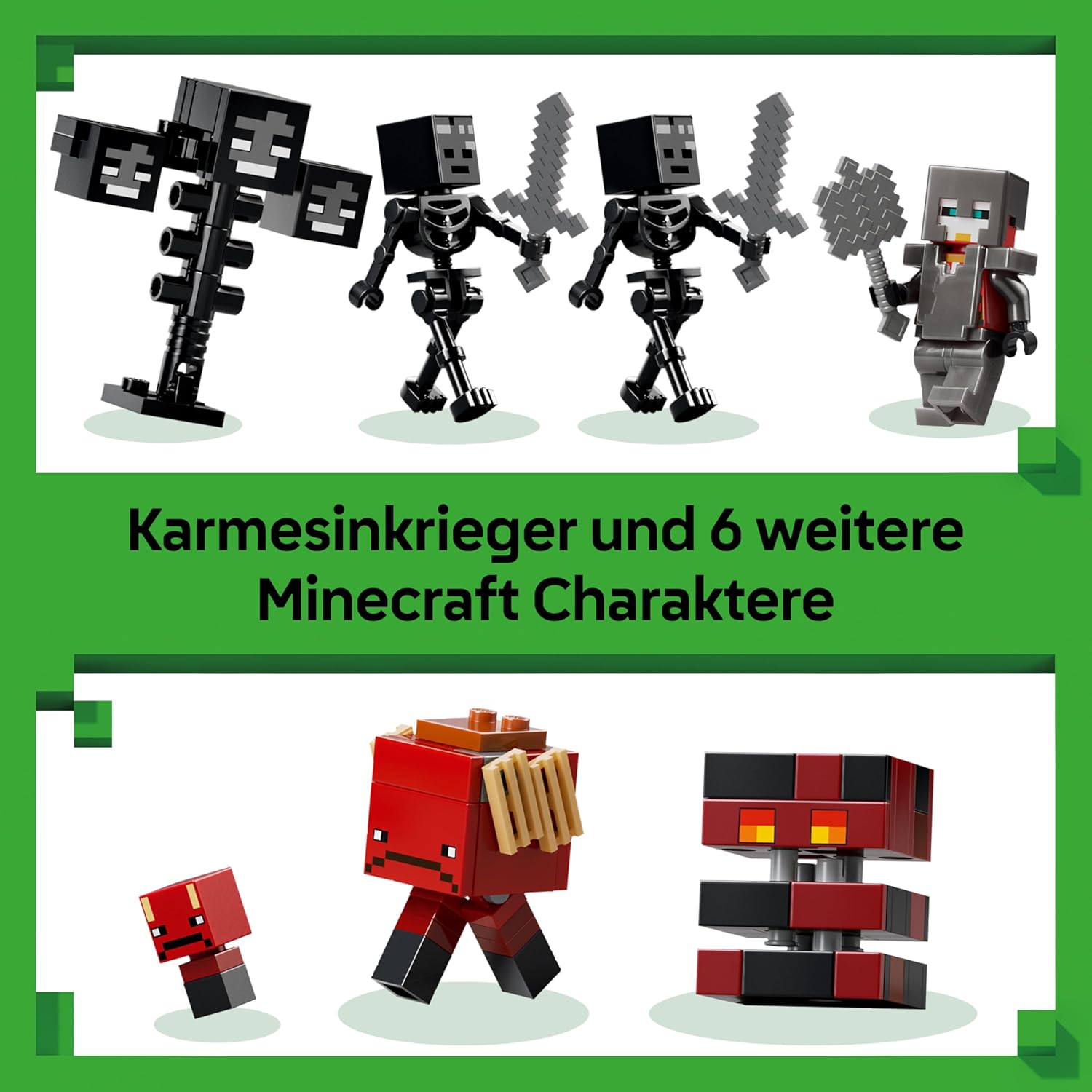 Thumbnail 4 de LEGO Minecraft 21590 „Duell mit dem Wither“ – Bauset mit Nether-Portal, Explosionfunktion & Werkbank ab 8 Jahren