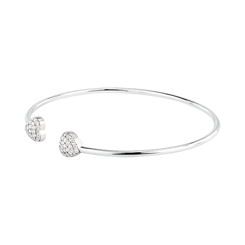 Detalle de Morellato Bracciale Donna in argento 925 riciclato, pavé di zirconi — Collezione NOBILE, Cuore (SAZK06)