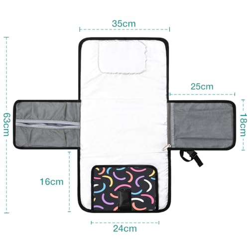 Detalle 2 de Lekebaby Portable Nappy Changing Mat with Wipe Pocket 👶