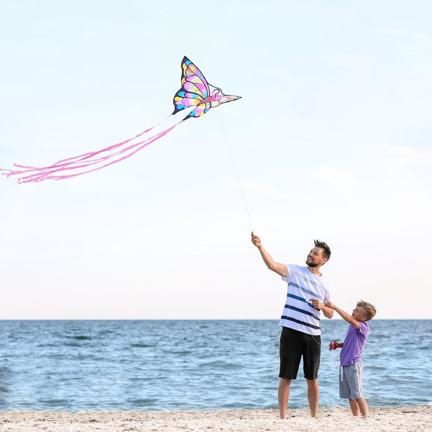 Thumbnail 6 de Simxkai Butterfly Kite for Kids & Adults – Easy to Fly Large Beginner Kite Set