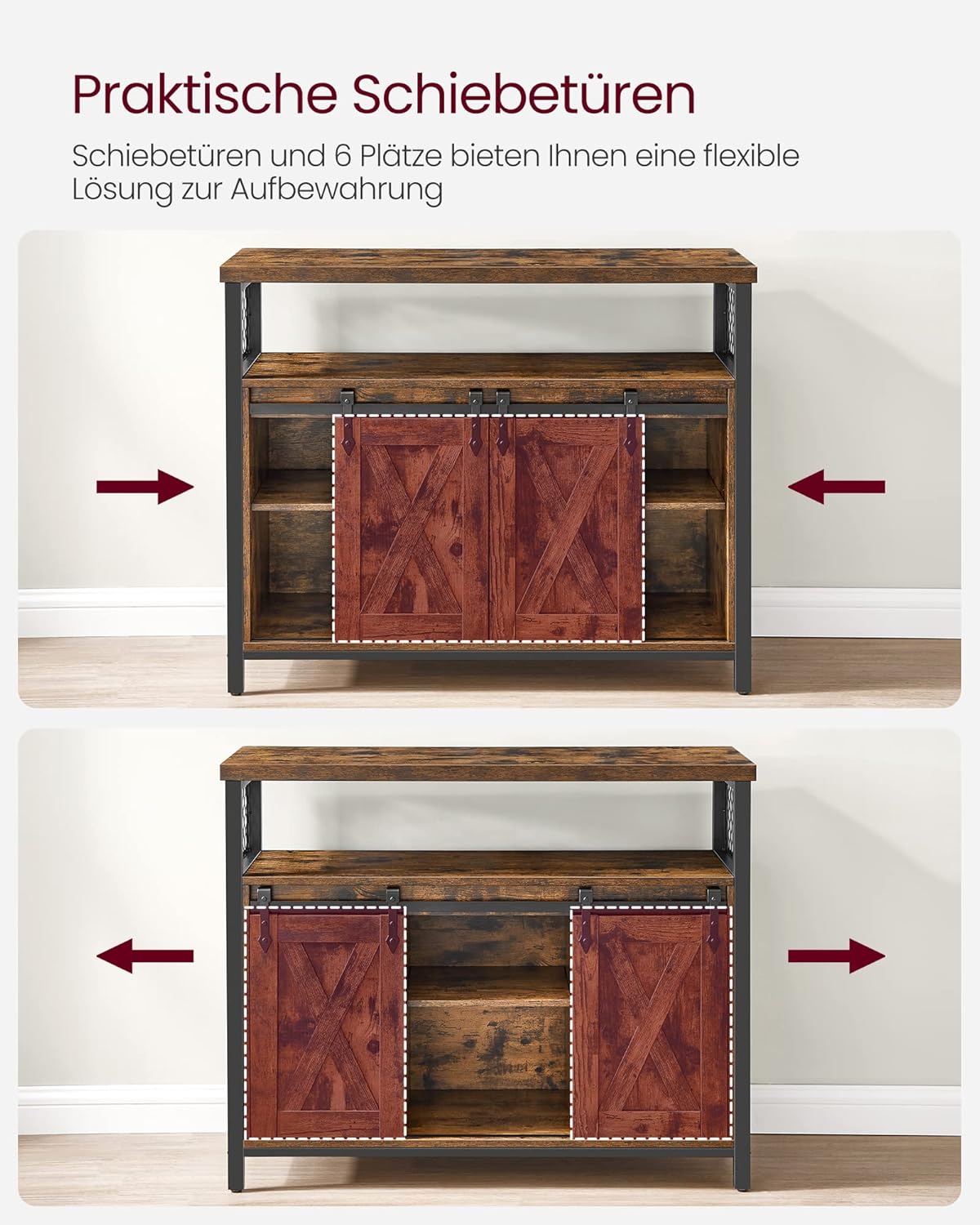 Thumbnail 4 de VASAGLE Sideboard 33×100×80 cm