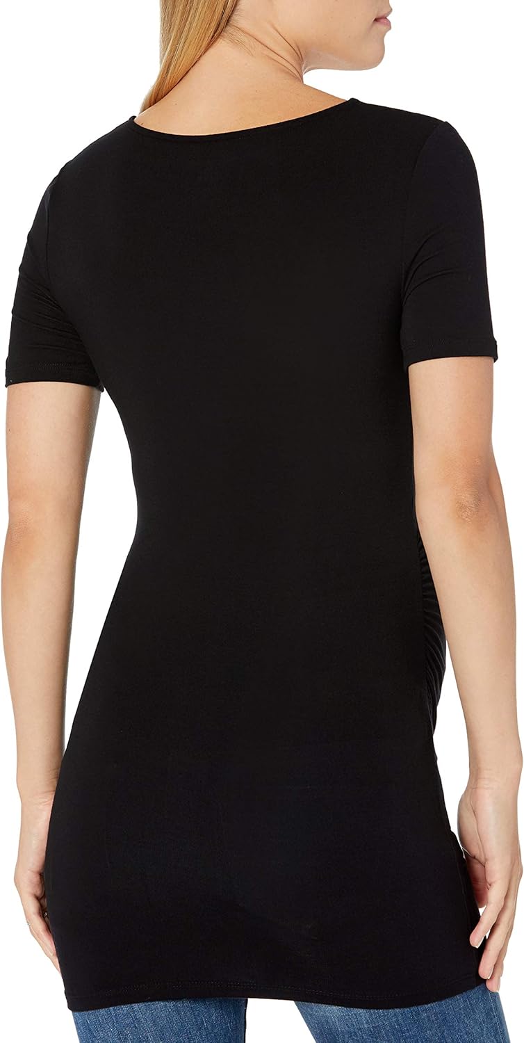 Thumbnail 1 de Amazon Essentials Damen Umstands-Kurzarm-T-Shirt mit U-Ausschnitt und Raffung, 2er-Pack