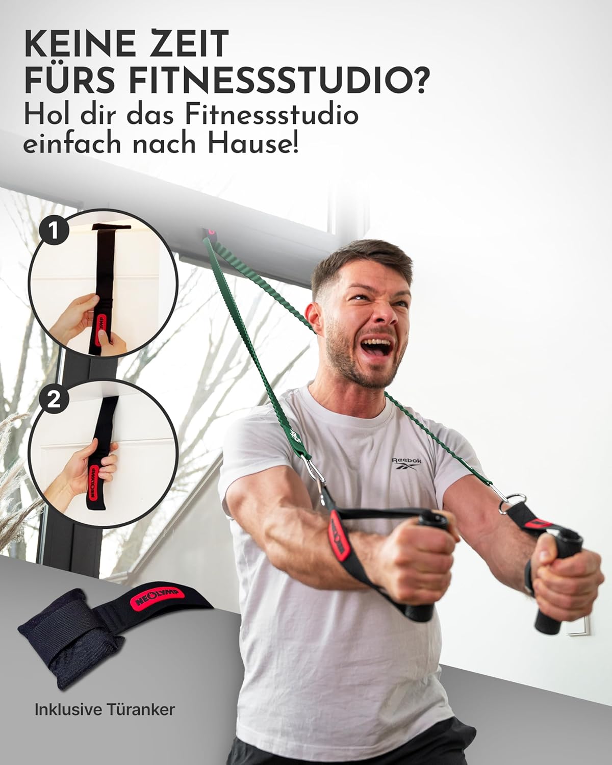 Thumbnail 4 de NEOLYMP Premium Resistance Bands Set mit E-Book – Expander-Set für Ganzkörpertraining mit 5 Widerständen